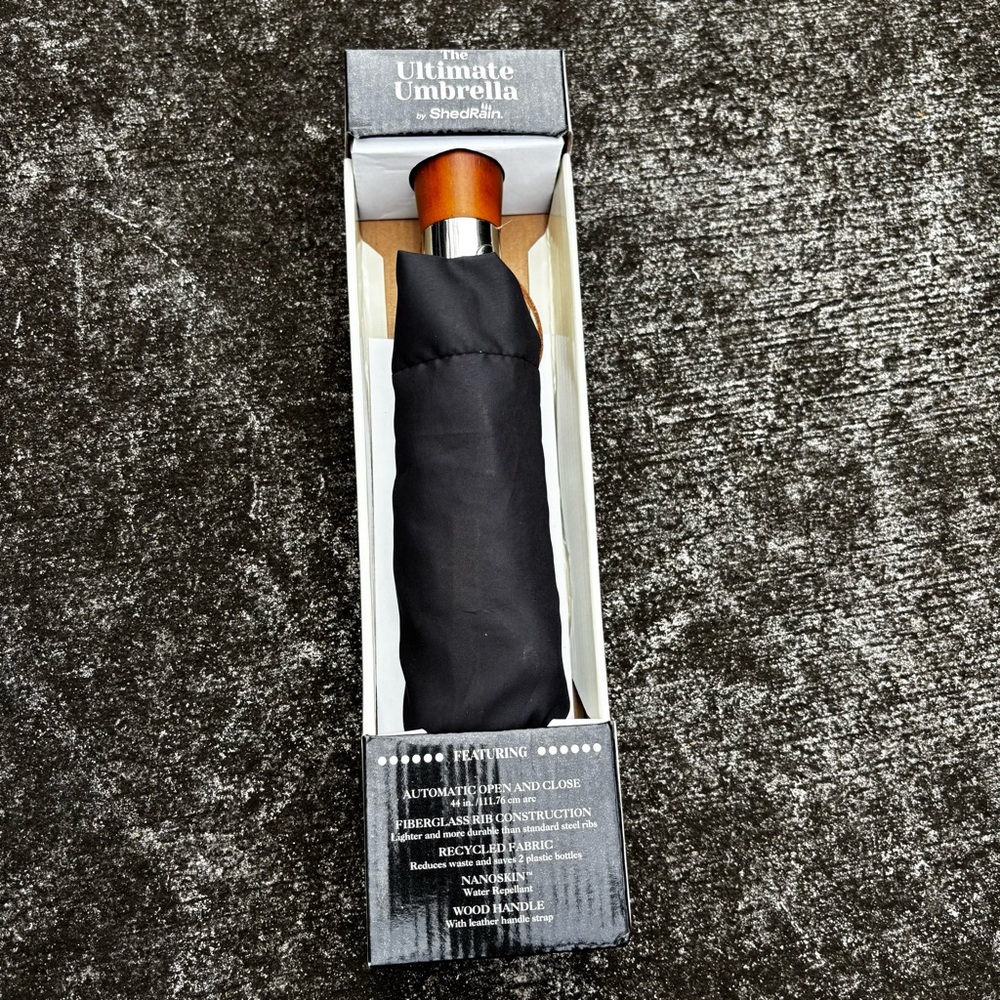 ShedRain Black Automatic Open Umbrella